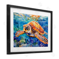LSR Design Studio | Brown Sea Turtle Under Surface