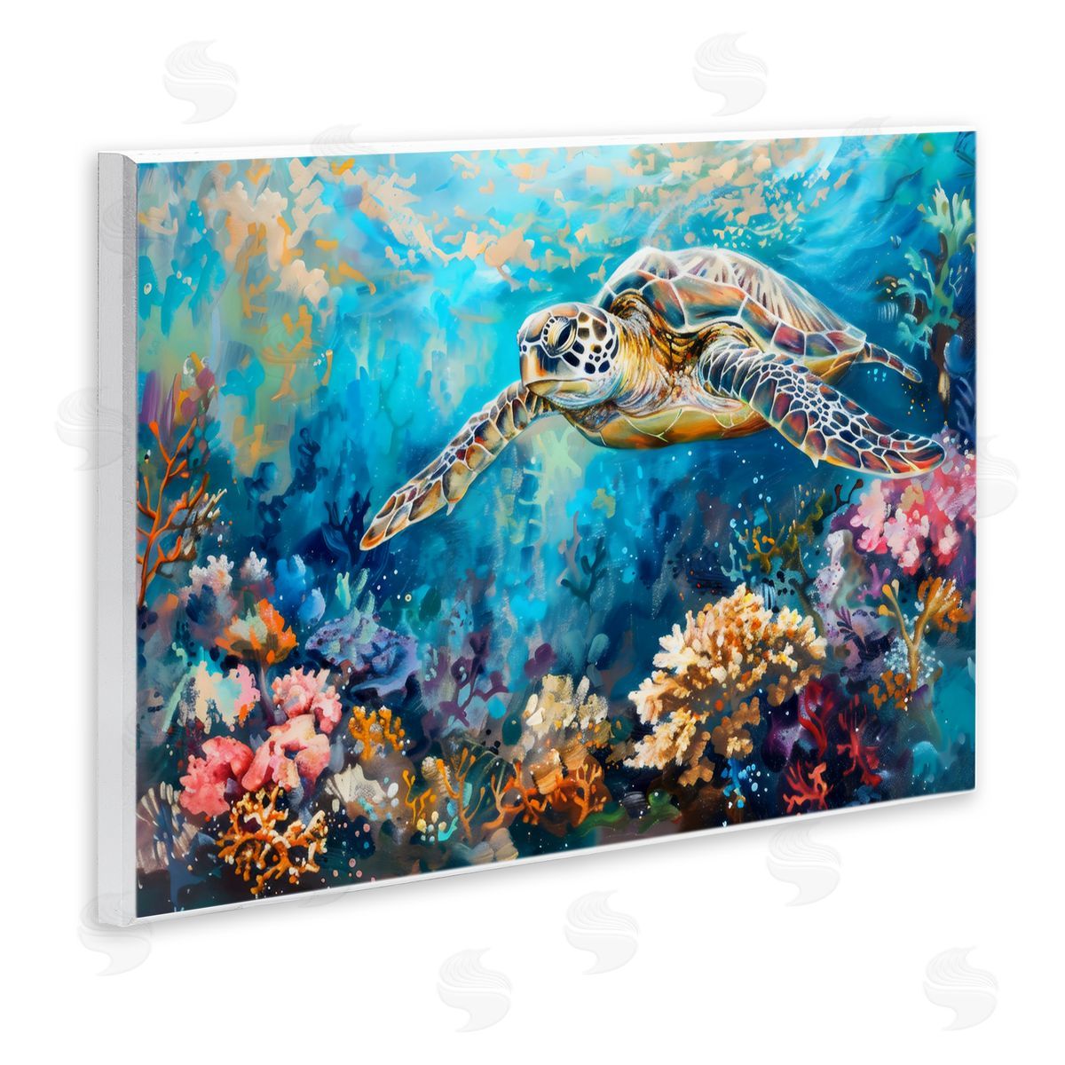 LSR Design Studio Turtle's Underwater World Wall Plaque Art Print