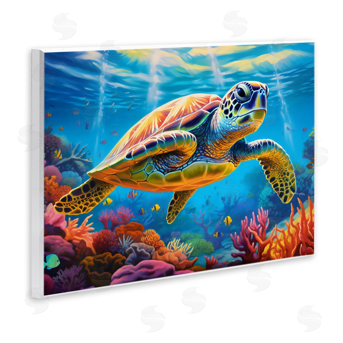 LSR Design Studio Sun Rays Under The Sea Wall Plaque Art Print
