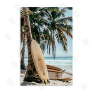 LSR Design Studio | Stacked Surfboards & Palm Tree