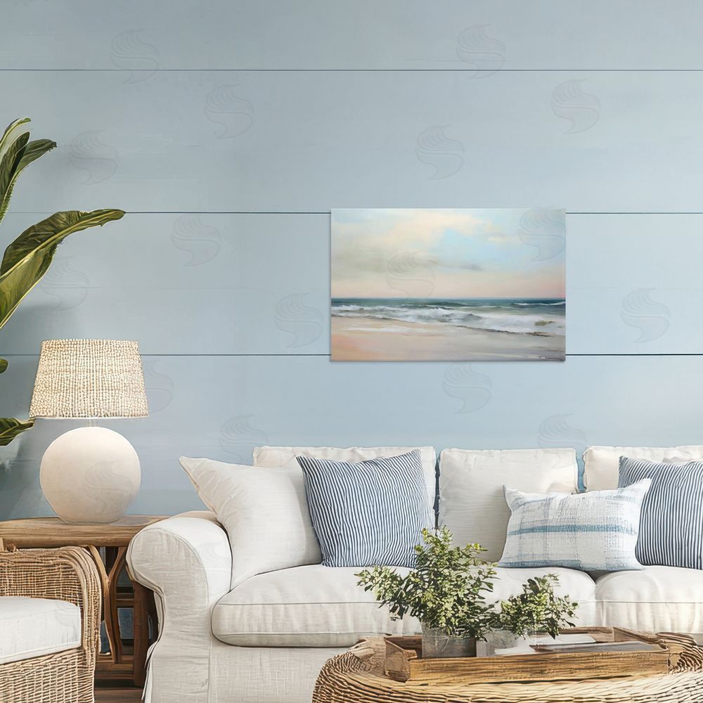 Creative Studio Sandy Shore in Neutrals Printed Wall Art in Room