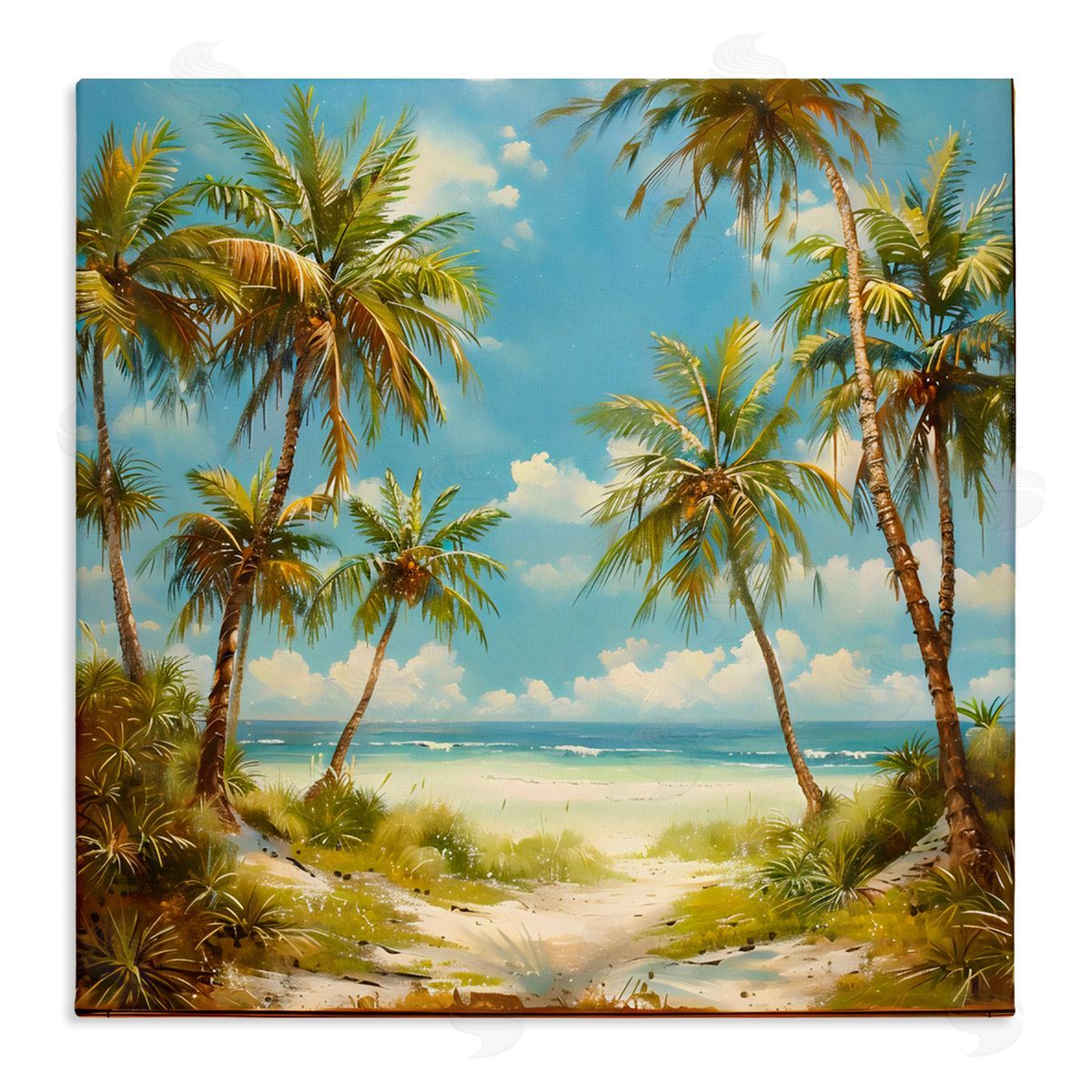 Creative Studio Bright Palms Tropical Paradise Canvas Wall Art Print