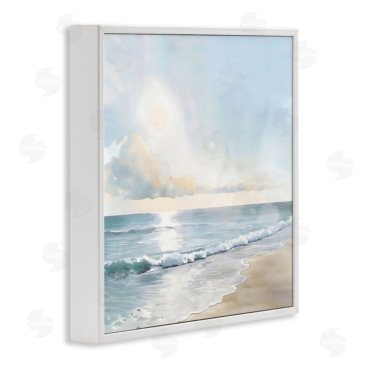 Creative Studio Blue Seascape Overhead Cloud White Frame Giclee Art Print