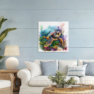 LSR Design Studio | Sea Turtle & Vivid Coral Reef