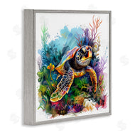 LSR Design Studio | Sea Turtle & Vivid Coral Reef