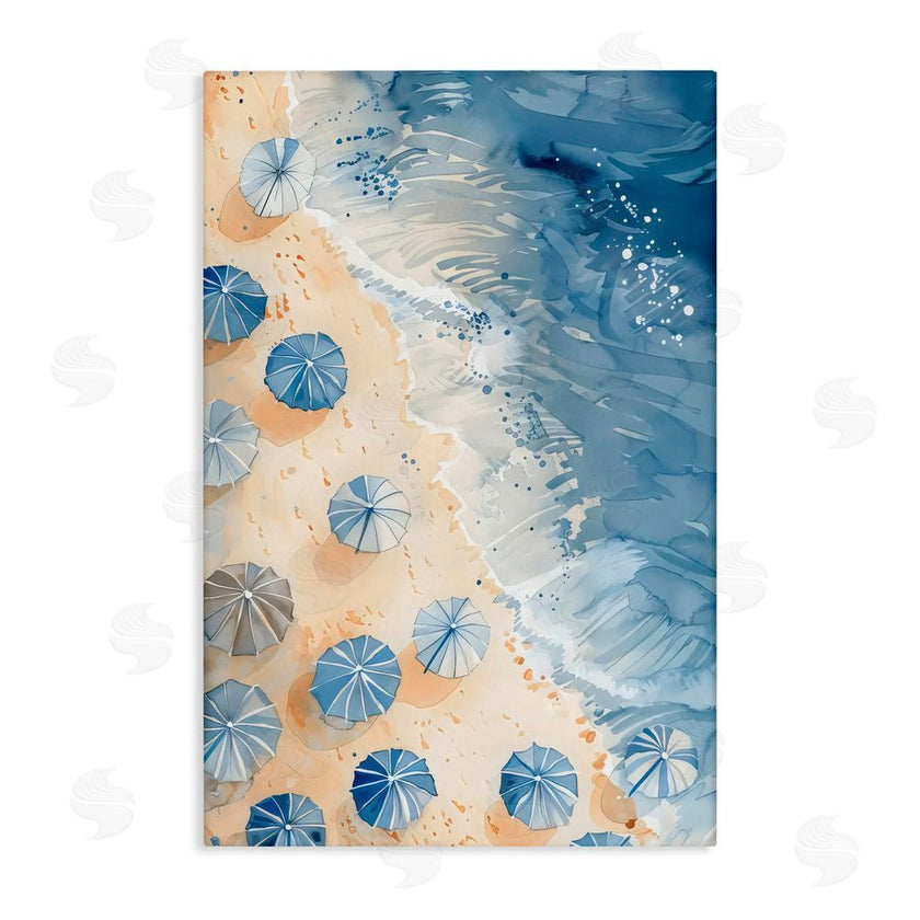 LSR Design Studio | Aerial Blue Beach Umbrellas