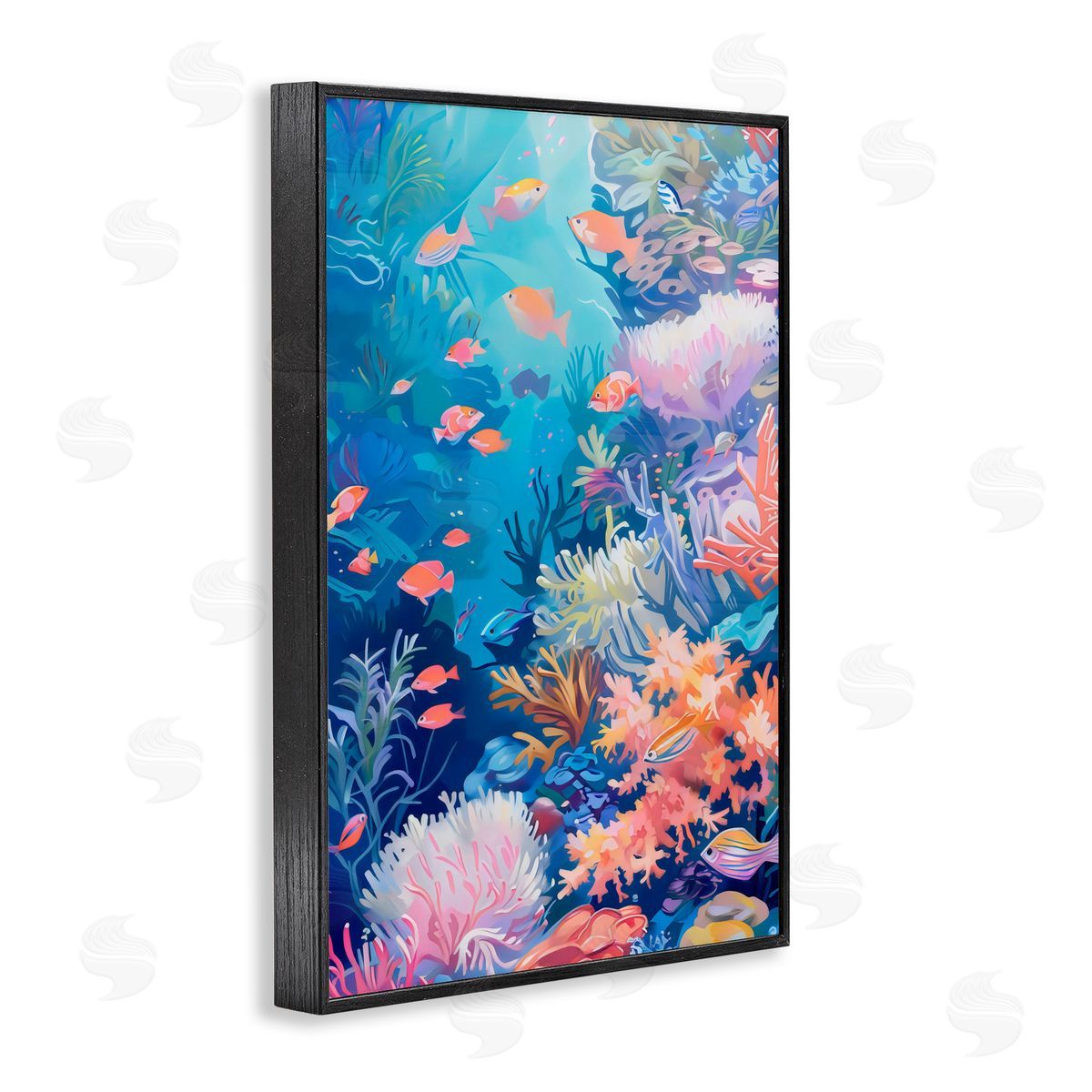 LSR Design Studio Under The Sea Exotic Fish Black Framed Giclee Art Print
