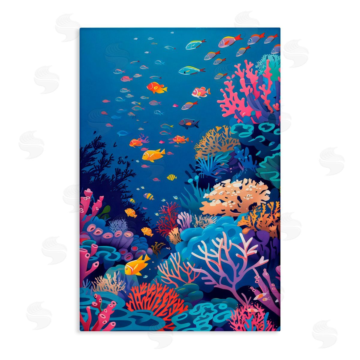 LSR Design Studio Tropic Life Coral Reef Canvas Wall Art Print
