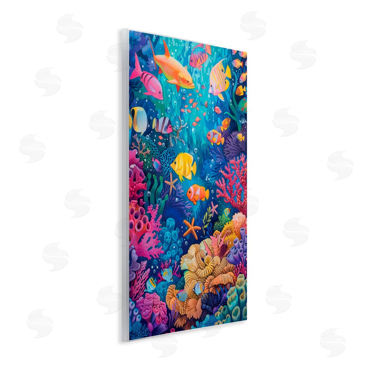 LSR Design Studio Exotic Tropic Life Fish Wall Plaque Art Print