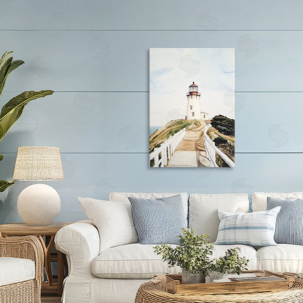 Sisi and Seb Lighthouse Path Traditional Printed Wall Art in Room