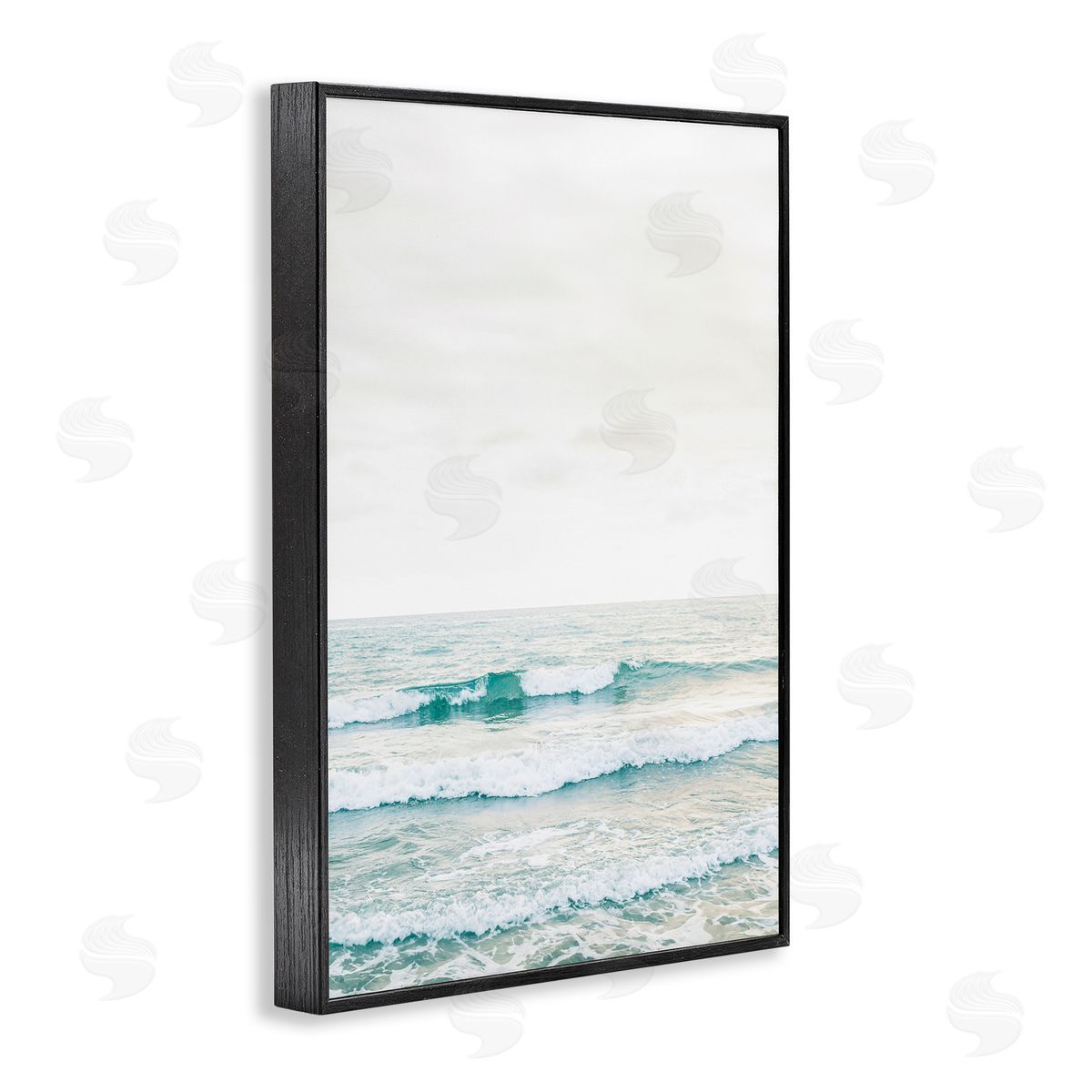 Sisi and Seb Rolling Ocean Waves Peace Black Framed Giclee Art Print