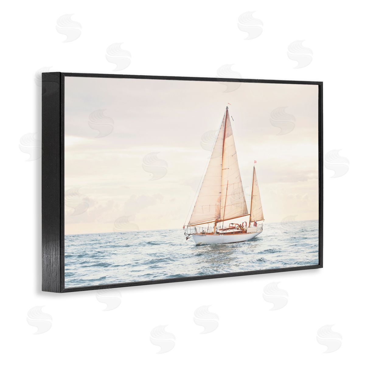 Sisi and Seb Yacht's Voyage Adventure Black Framed Giclee Art Print