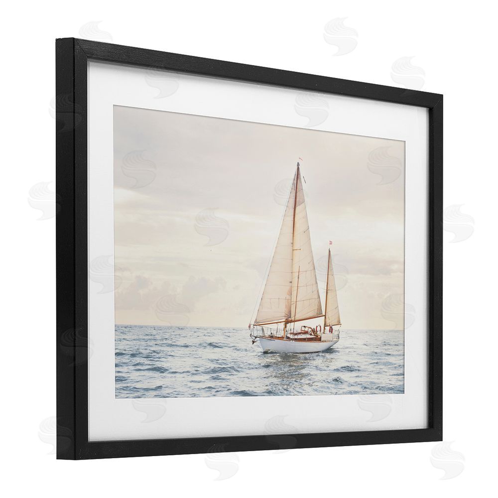 Sisi and Seb Yacht's Voyage Adventure Black Framed Print Under Glass Art