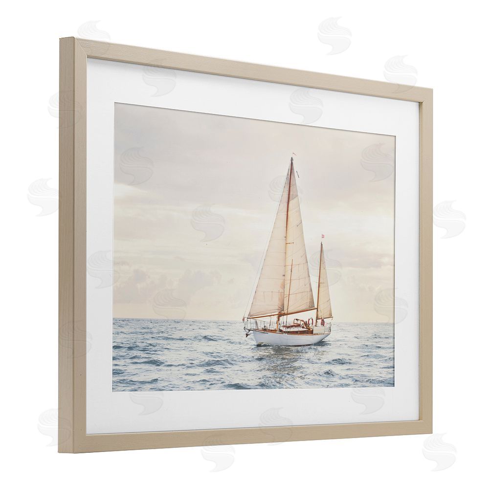 Sisi and Seb Yacht's Voyage Adventure Birch Framed Print Under Glass Art
