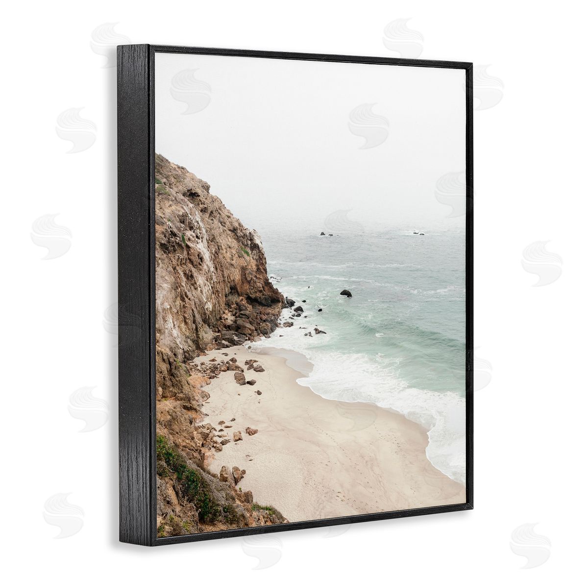 Sisi and Seb Big Sur Coast Viewpoint Black Framed Giclee Art Print