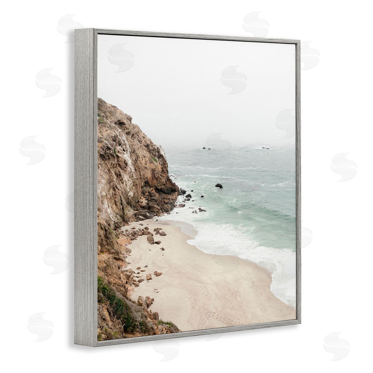 Sisi and Seb Big Sur Coast Viewpoint Gray Framed Giclee Art Print