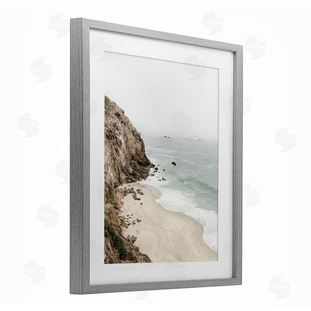 Sisi and Seb Big Sur Coast Viewpoint Gray Framed Print Under Glass Art