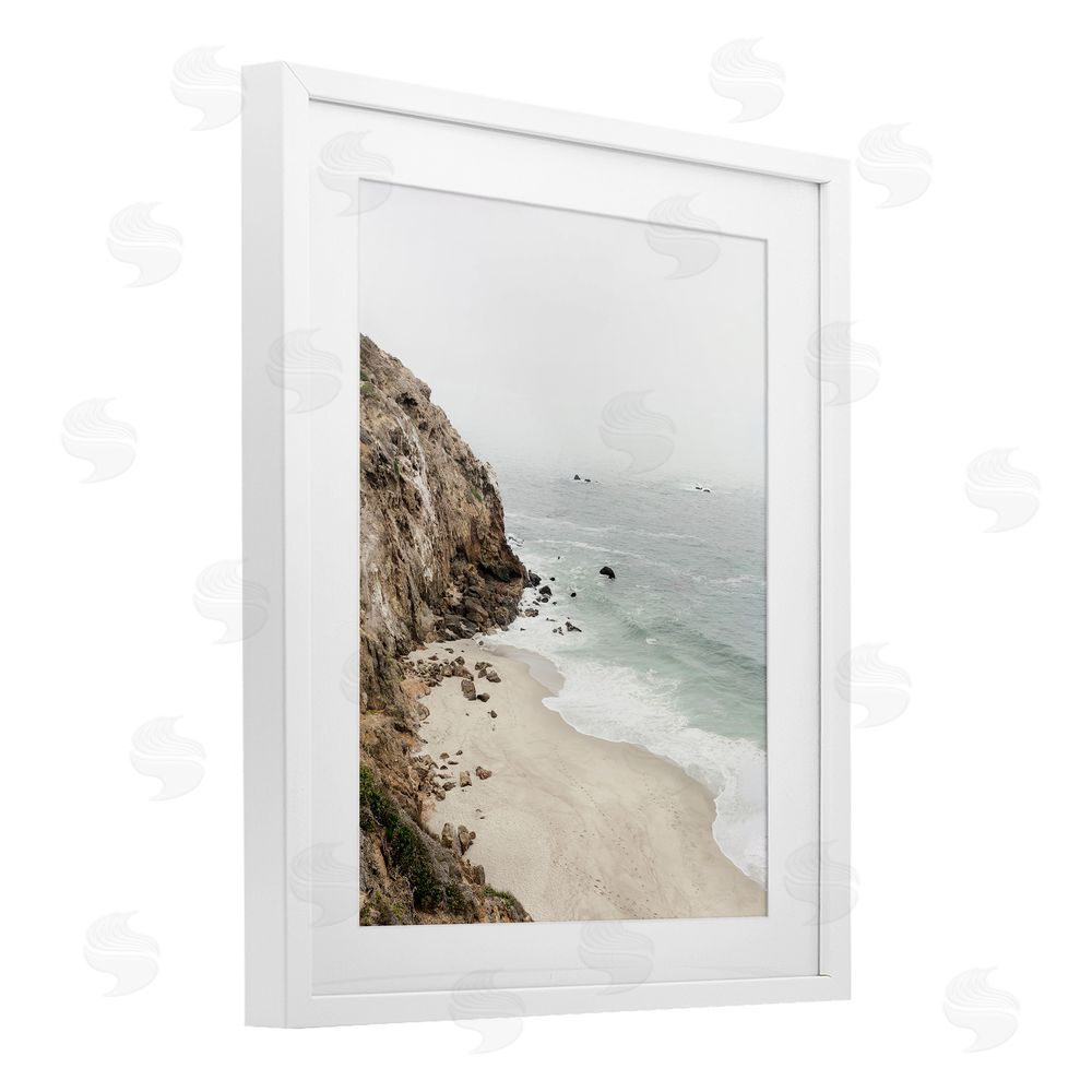 Sisi and Seb Big Sur Coast Viewpoint White Framed Print Under Glass Art