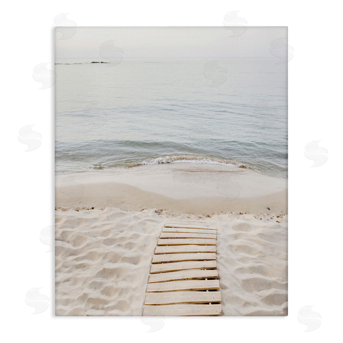 Sisi and Seb Beachy Planked Walkway Canvas Wall Art Print