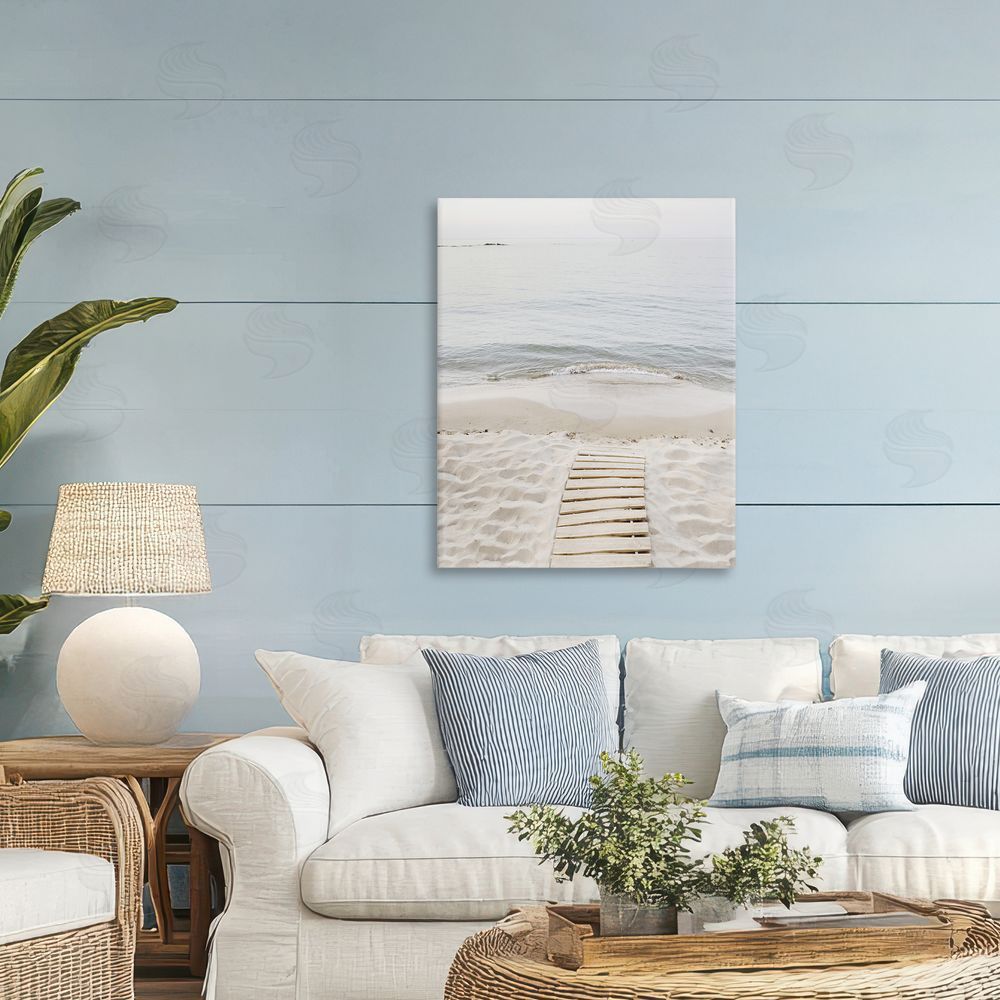 Sisi and Seb Beachy Planked Walkway Printed Wall Art in Room