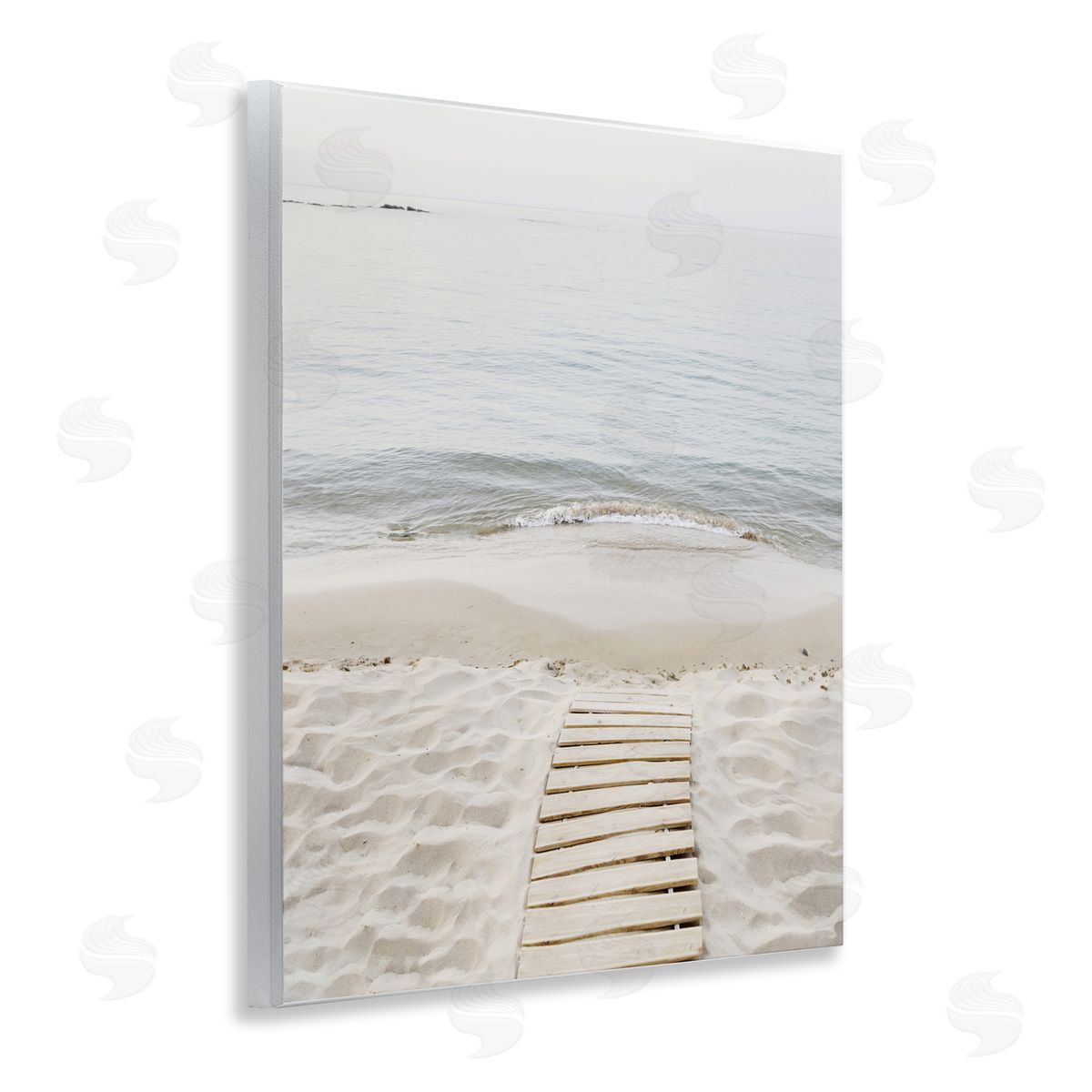 Sisi and Seb Beachy Planked Walkway Wall Plaque Art Print