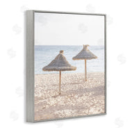 Sisi and Seb | Straw Umbrellas on Beach
