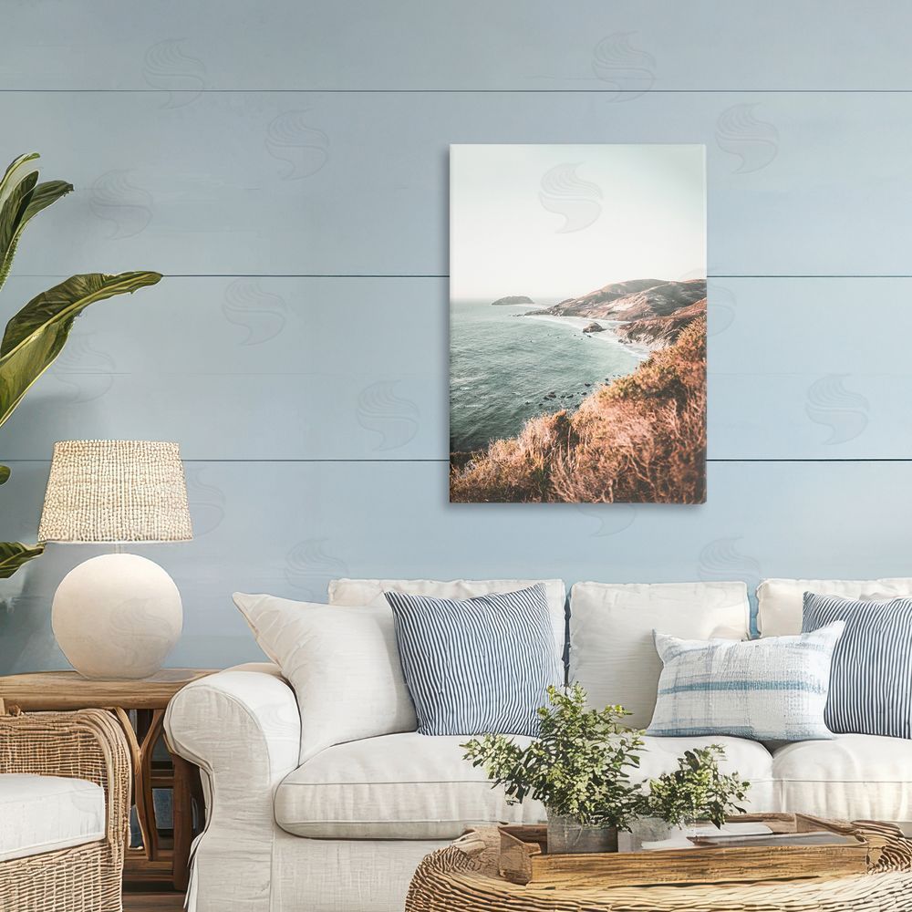Sisi and Seb Scenic Big Sur Coastline Printed Wall Art in Room