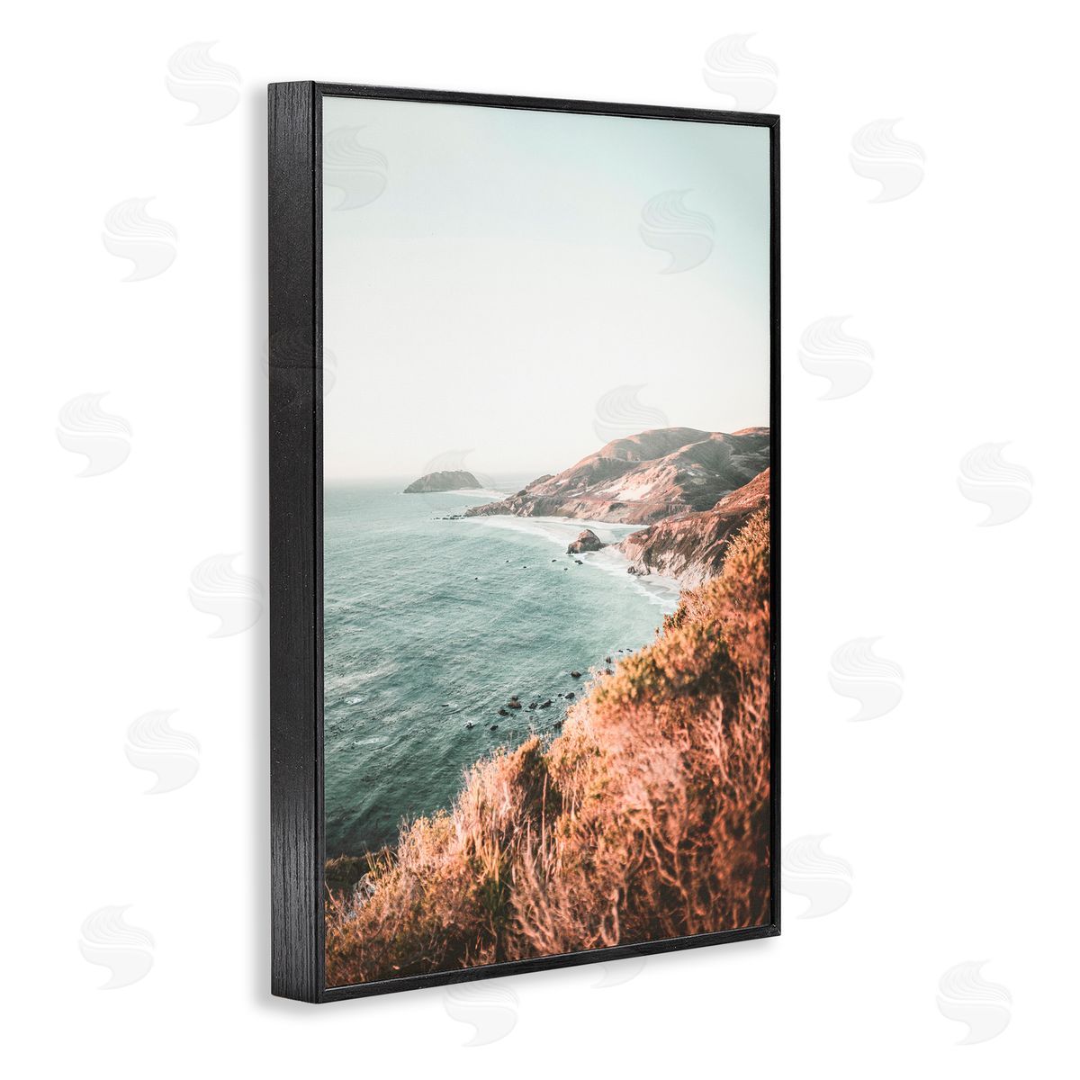 Sisi and Seb Scenic Big Sur Coastline Black Framed Giclee Art Print