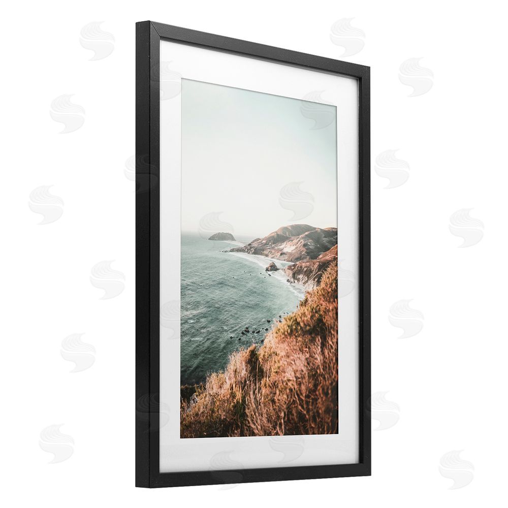 Sisi and Seb Scenic Big Sur Coastline Black Framed Print Under Glass Art