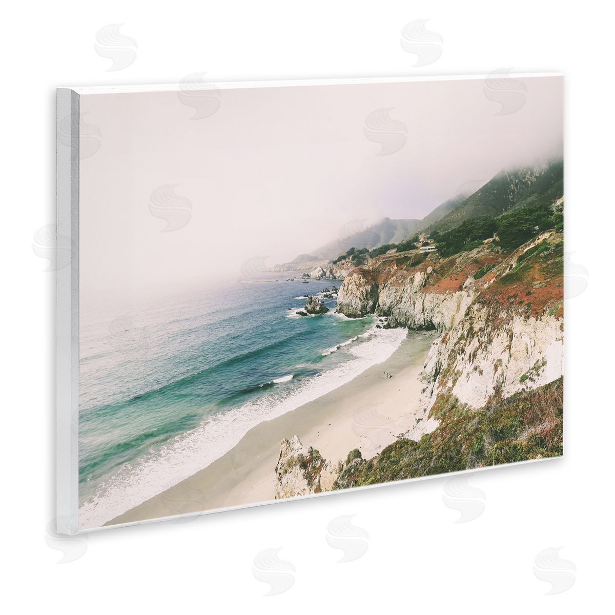 Sisi and Seb California Bay Coastline Wall Plaque Art Print