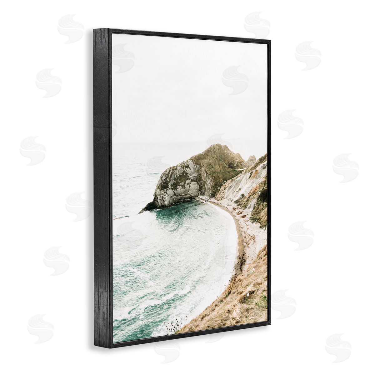 Sisi and Seb Coastal California Cove Black Framed Giclee Art Print