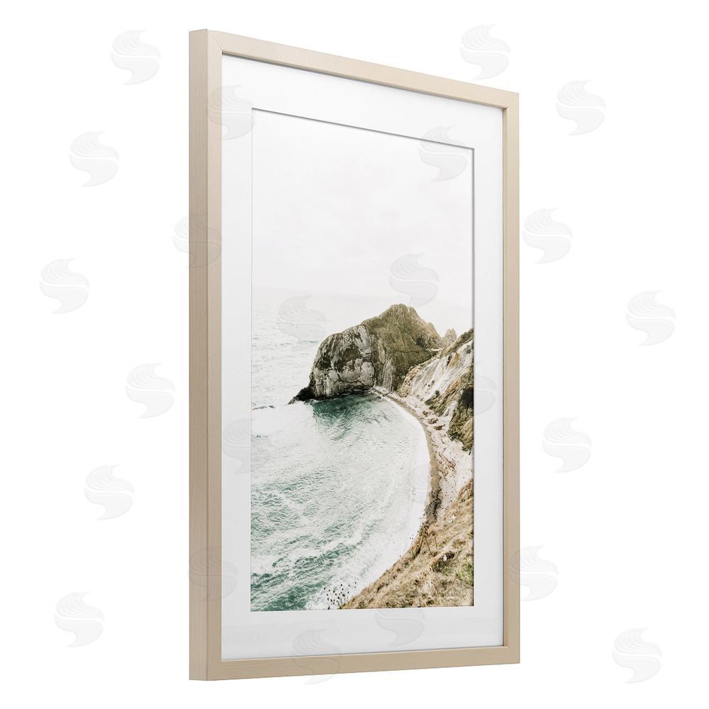 Sisi and Seb Coastal California Cove Birch Framed Print Under Glass Art