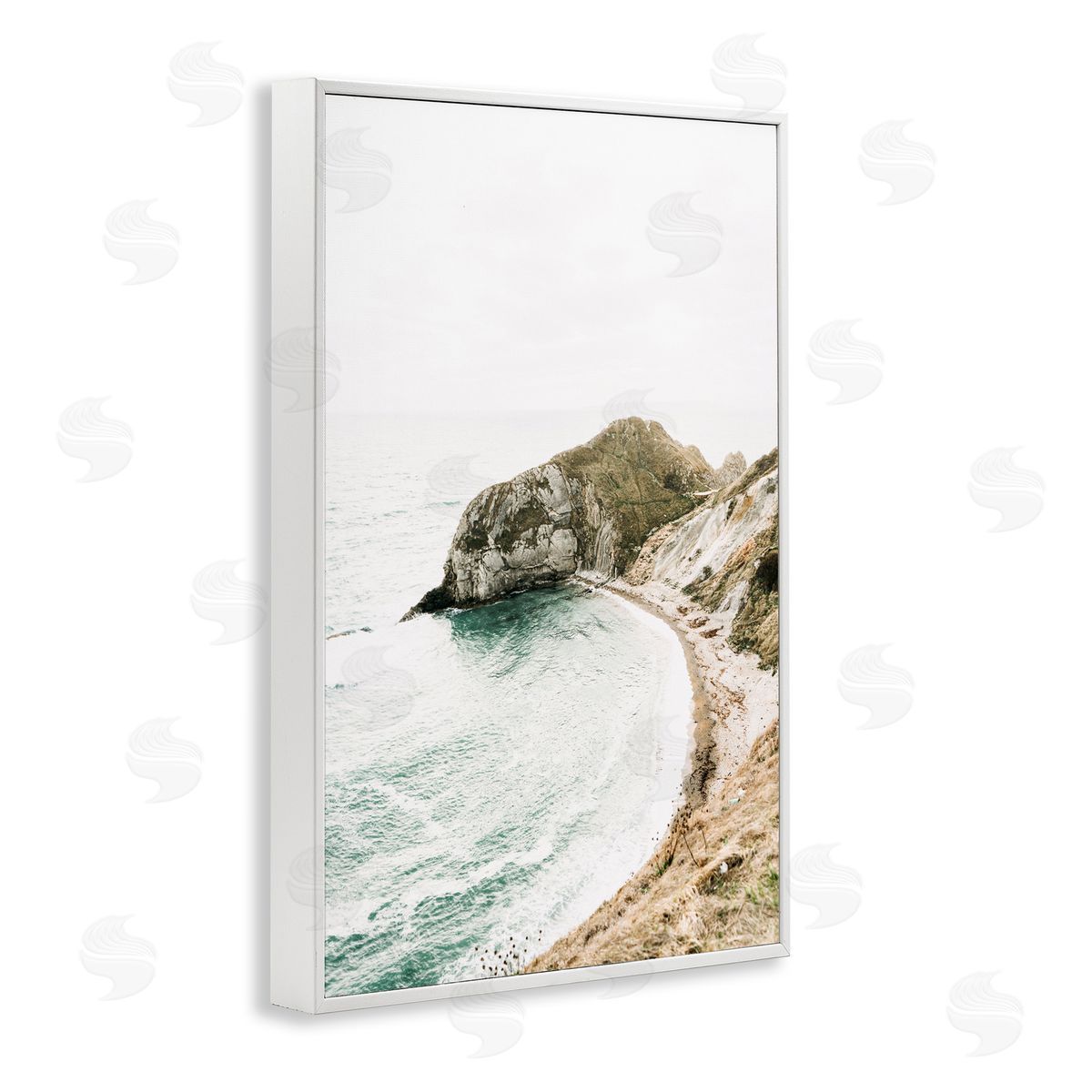 Sisi and Seb Coastal California Cove White Frame Giclee Art Print