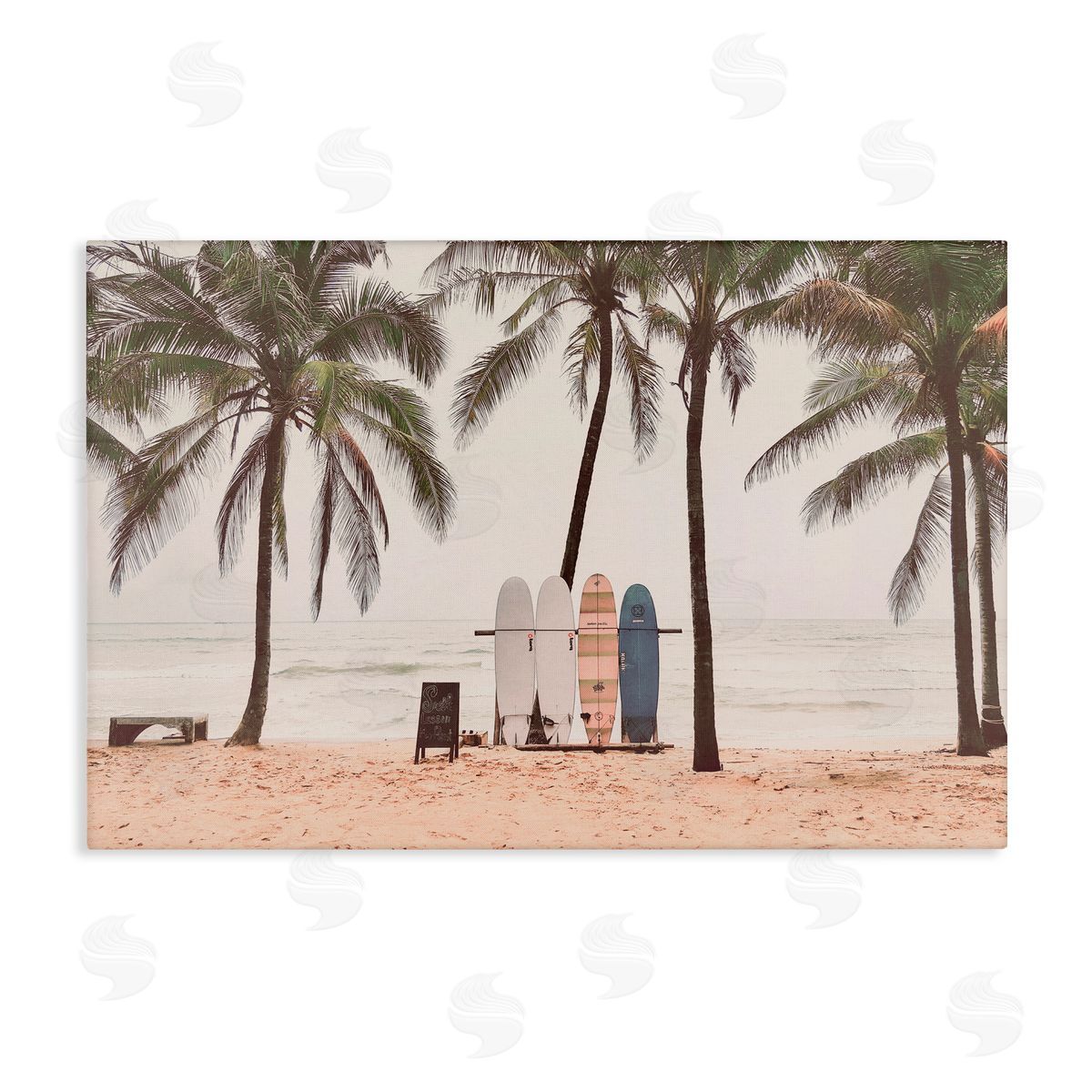 Sisi and Seb The Boards Surfer's Beach Canvas Wall Art Print