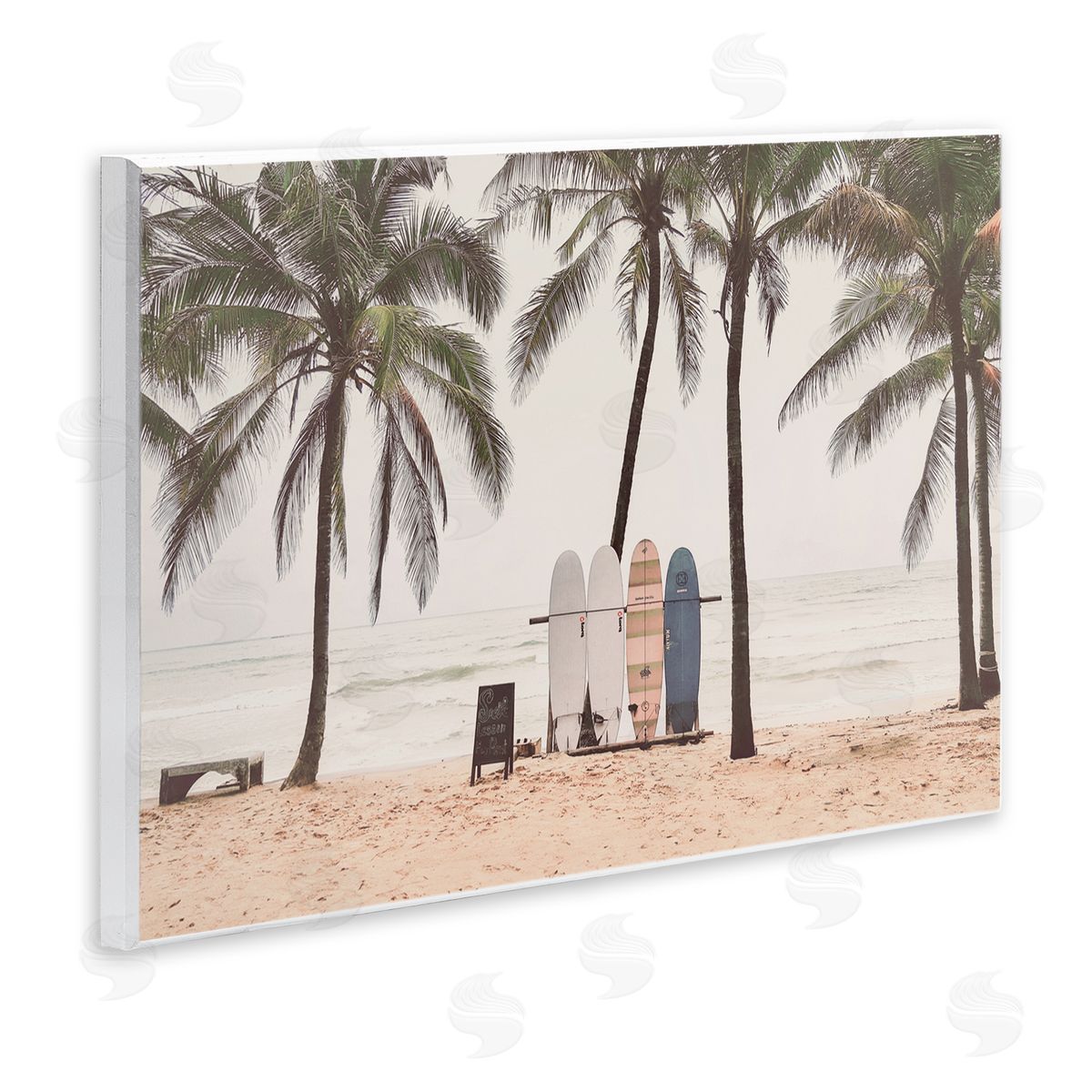 Sisi and Seb The Boards Surfer's Beach Wall Plaque Art Print