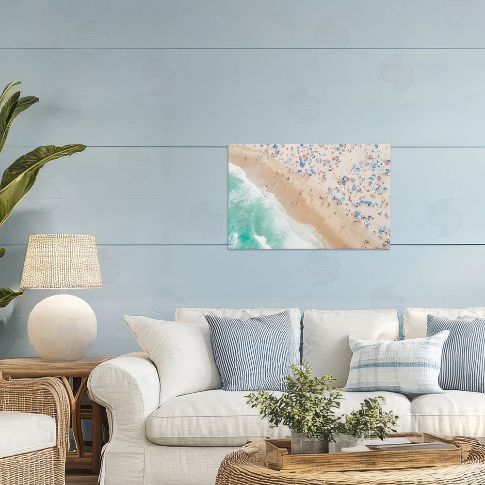 Sisi and Seb Busy Beach Summer Bliss Printed Wall Art in Room