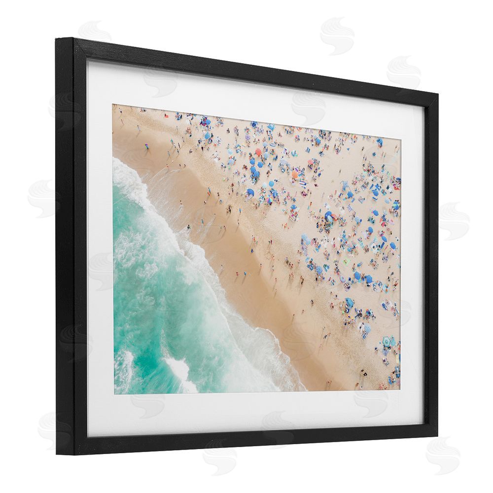 Sisi and Seb Busy Beach Summer Bliss Black Framed Print Under Glass Art