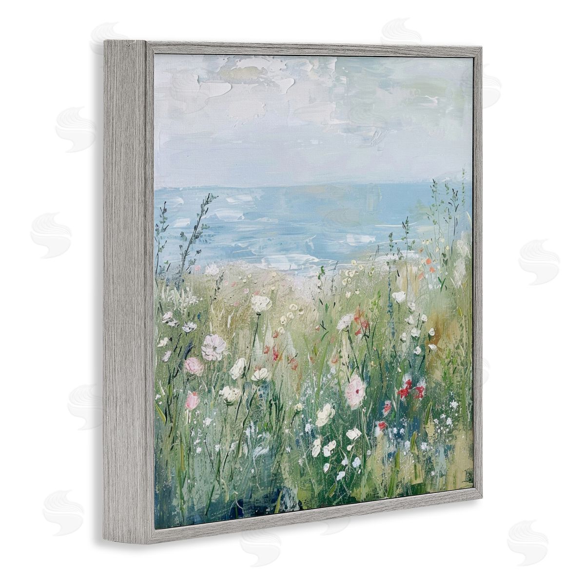 Creative Studio Wildflowers By The Sea Gray Framed Giclee Art Print