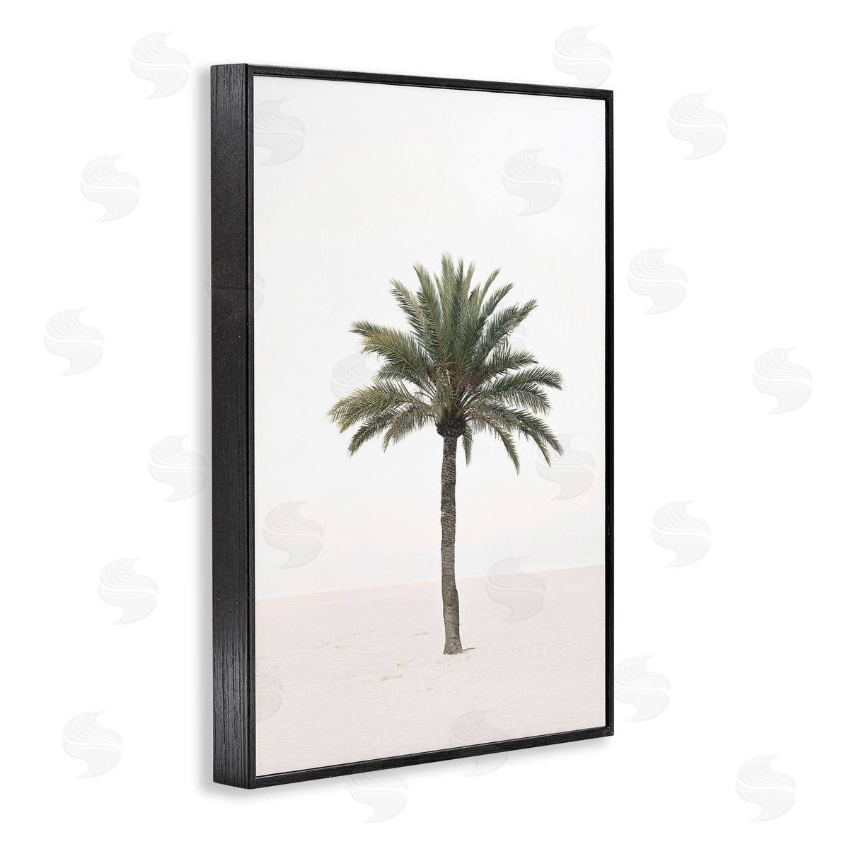 Sisi and Seb Simple Serene Lone Palm Black Framed Giclee Art Print