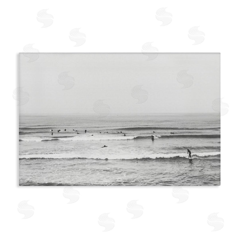 Sisi and Seb | Surfers Riding Waves Monochrome