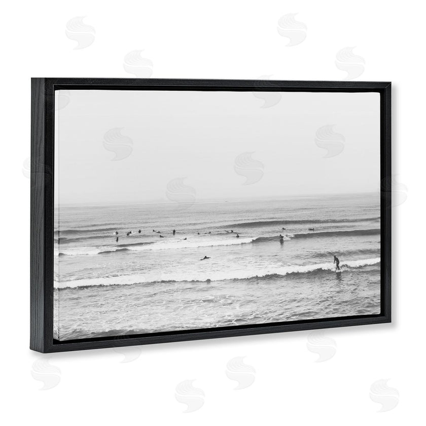 Sisi and Seb | Surfers Riding Waves Monochrome