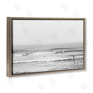 Sisi and Seb | Surfers Riding Waves Monochrome