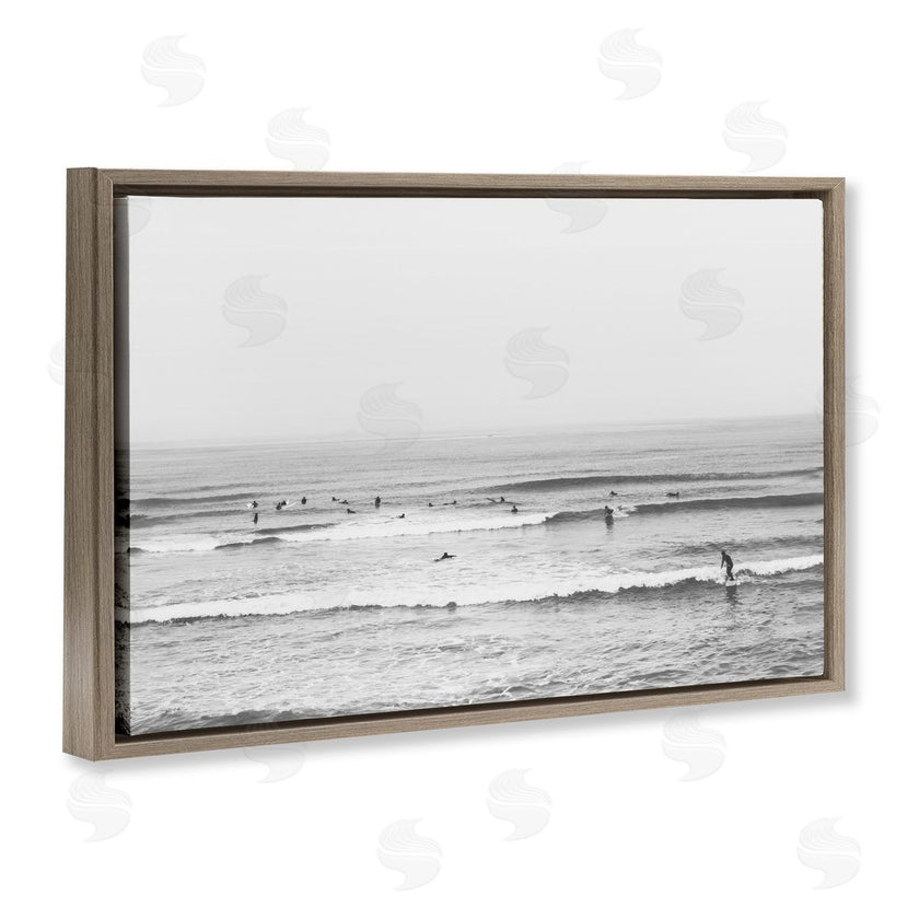 Sisi and Seb | Surfers Riding Waves Monochrome