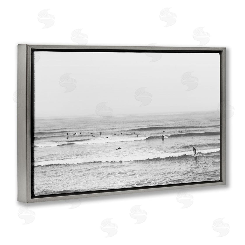 Sisi and Seb | Surfers Riding Waves Monochrome
