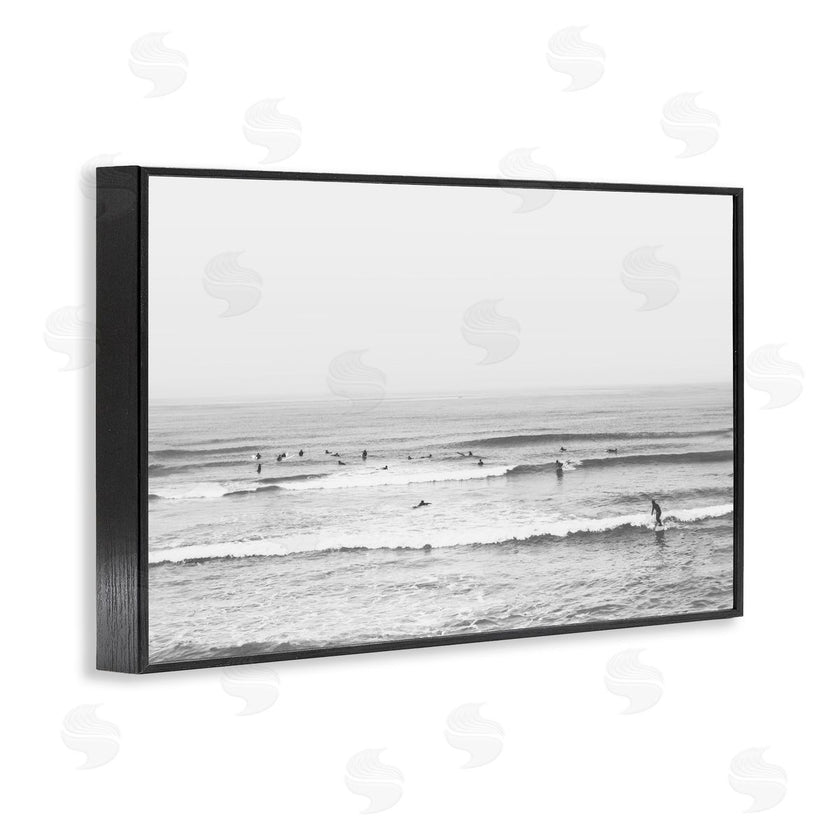 Sisi and Seb | Surfers Riding Waves Monochrome