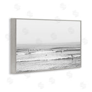 Sisi and Seb | Surfers Riding Waves Monochrome