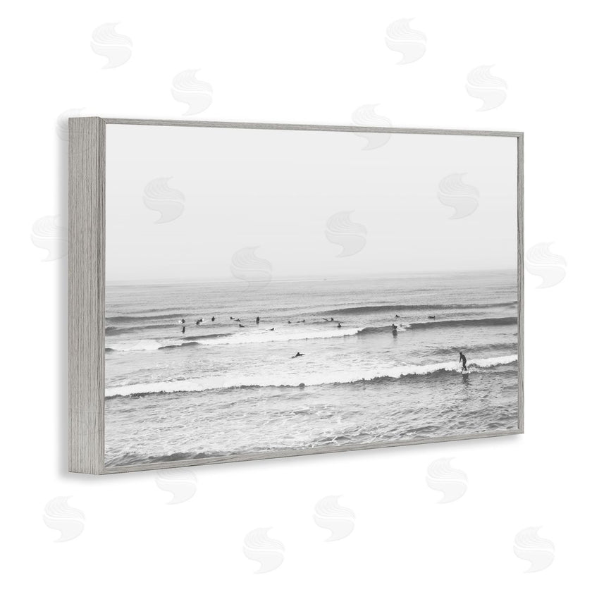 Sisi and Seb | Surfers Riding Waves Monochrome