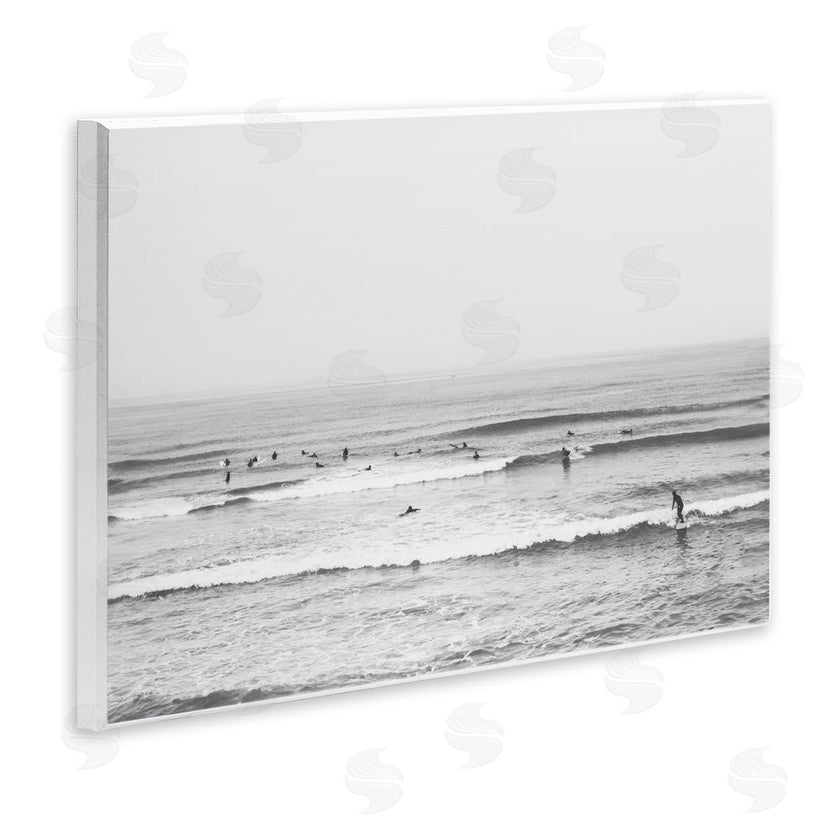 Sisi and Seb | Surfers Riding Waves Monochrome