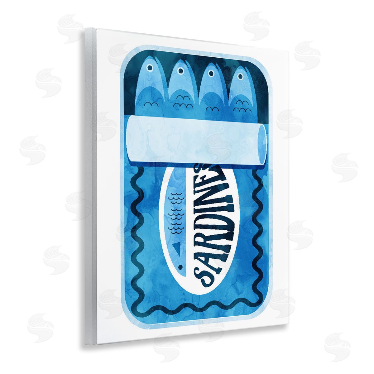 Lil' Rue Modern Canned Sardines Canvas Wall Art Print
