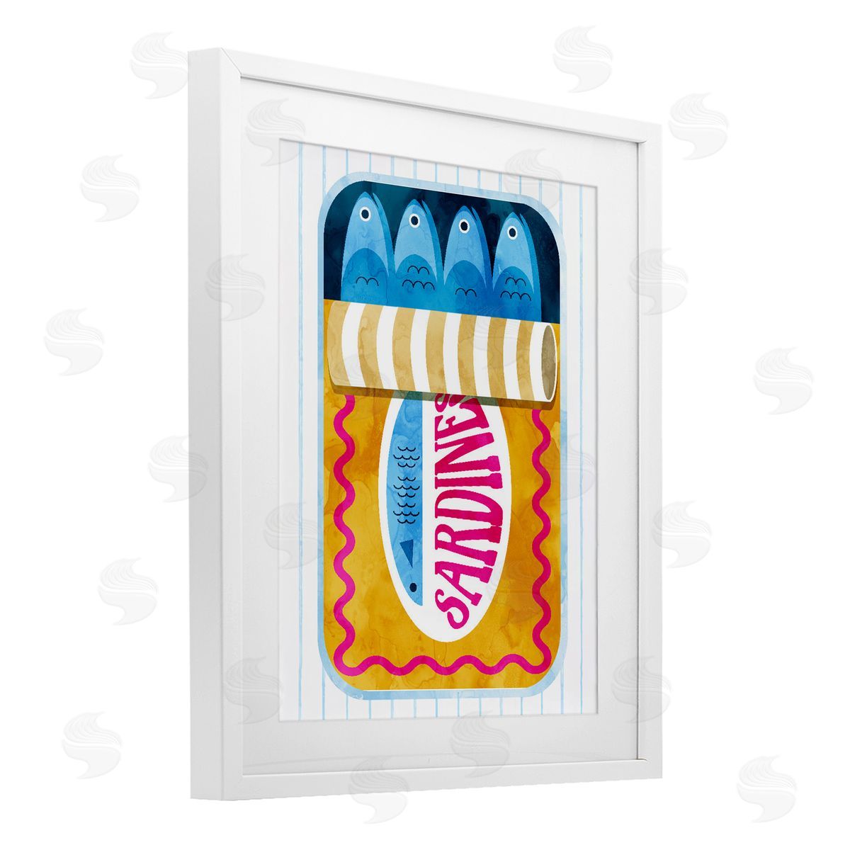 Lil' Rue Bold Canned Sardines Canvas Wall Art Print